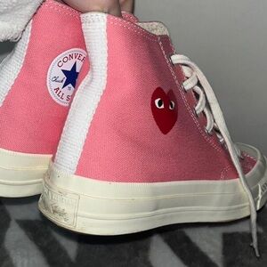 CDG pink converse